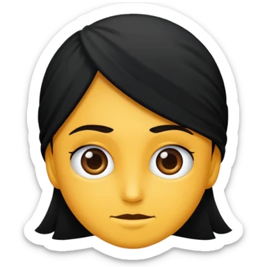 Saçı siyah ve uzun olan bir erkek çiz sticker