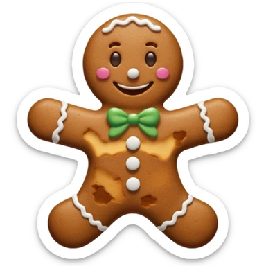 gingerbread man sticker