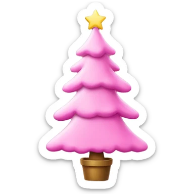 Pink Christmas tree  sticker