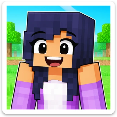 Change the expression to happy with wide eyes and a big smile, keep the style and character the same, only modify eyes and mouth. sticker