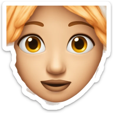 Orangenes Heart ohne Augen  sticker