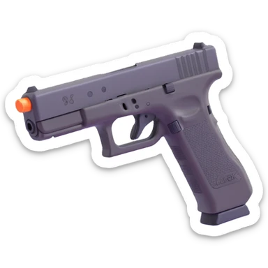 Glock 17 handgun, simple and clear sticker