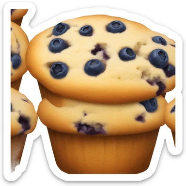 one blueberry muffin sticker