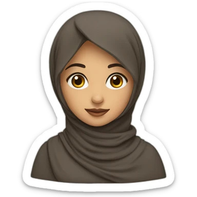 brune girl muslim sticker