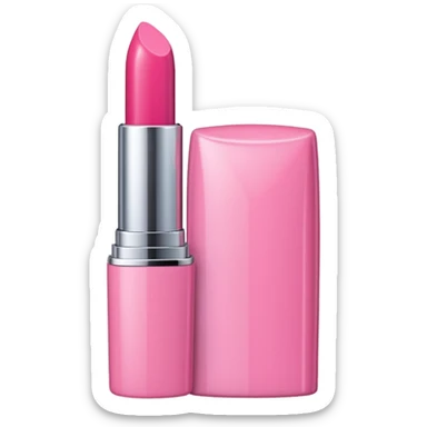 pink version of 💋, with no detail on the mouth, just the outline of the lipstick with the little grooves like the original sticker