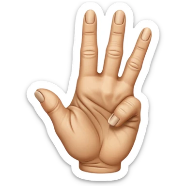 Let it be the hand showing the vulgar finger but down sticker