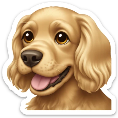 Blonde cocker spaniel Brown nose smiling sticker
