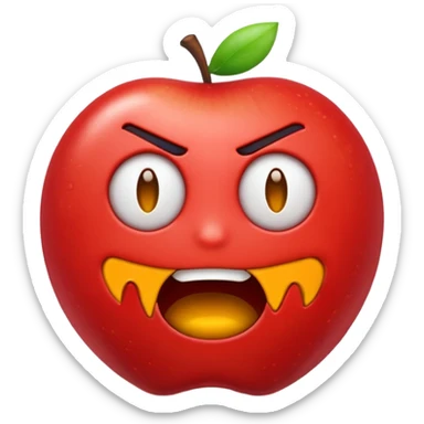 enraged emoji (apple the company styled ) sticker