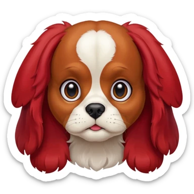 king charles cavalier all ruby colored sticker
