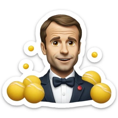 Macron qui mange un bonbon sticker