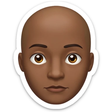 CJ From the game GTA SAN ANDRES Bald, straight jaw and slightly thick eyebrows sticker