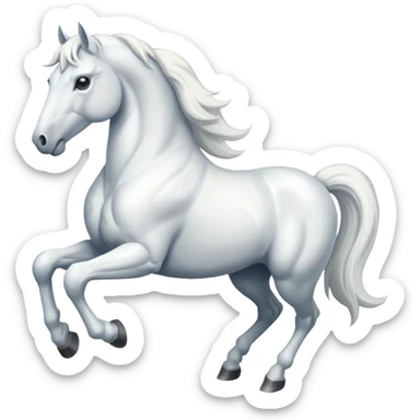 White horse emojis sticker