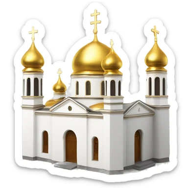 Orthodox church with golden dome sticker
