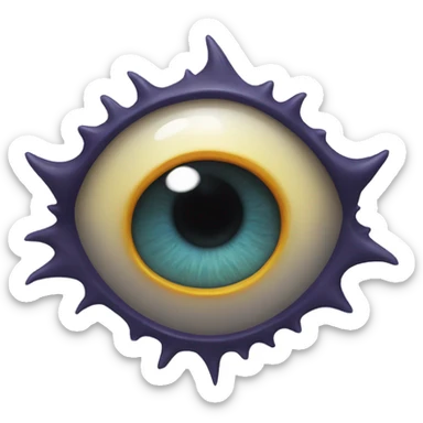 An eye monster sticker