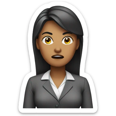 angry female teacher sticker