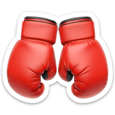 Minimalistic flat vector icon, iOS style, thin black contour on white background. Boxing gloves or a fighter silhouette in stance. sticker
