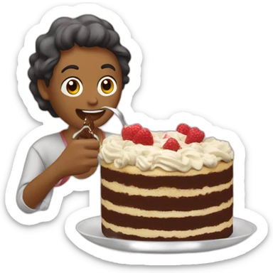 Zemour qui mange un gâteau  sticker