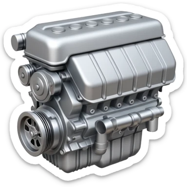 minimalistic car engine sticker