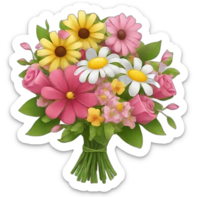 Beautiful flowers bouquet sticker