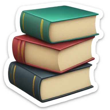Stack of books sticker
