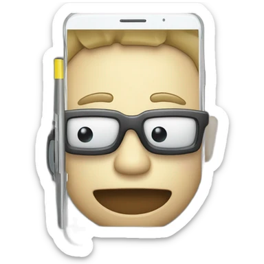 smartphone with a car wiper on the front camera sticker