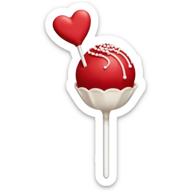 a red Valentine’s Day cake pop from starbucks sticker