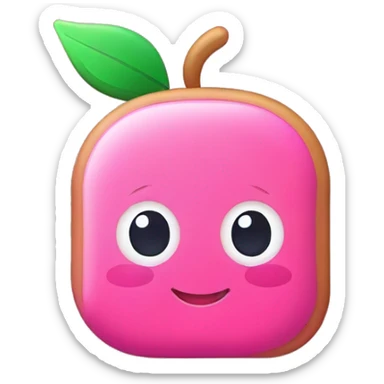 pink school supplies sticker