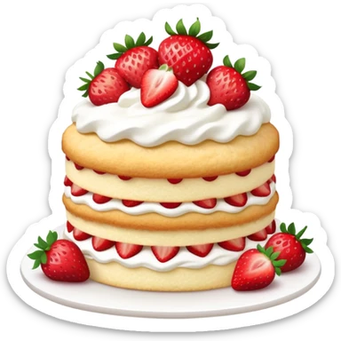 Strawberry shortcake cake sticker