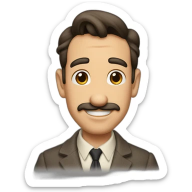 Walt Disney donnant la main à Mickey sticker