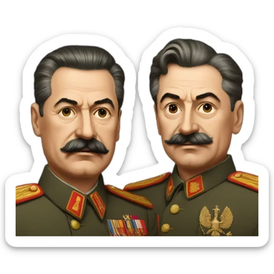 Stalin and Vladimir Poutin sticker