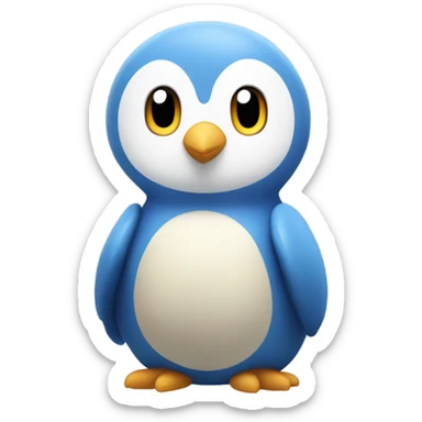 Piplup sitting  sticker