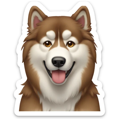A red malamute sticker