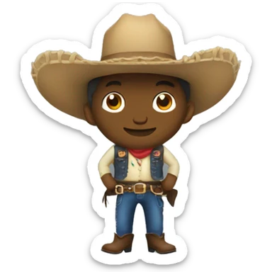 Gator in a cowboy costume  sticker