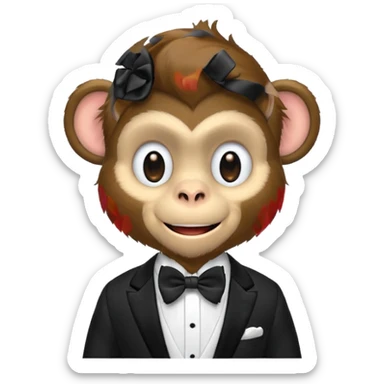 Groom monkey sticker