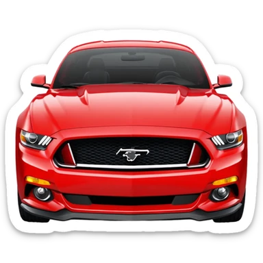 Ford Mustang perfect front view sticker