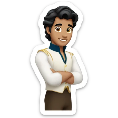 Prince Eric with grown out hair sticker