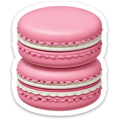 White and pink macaroon sticker