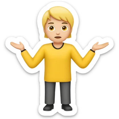 Shrugging emoji  sticker