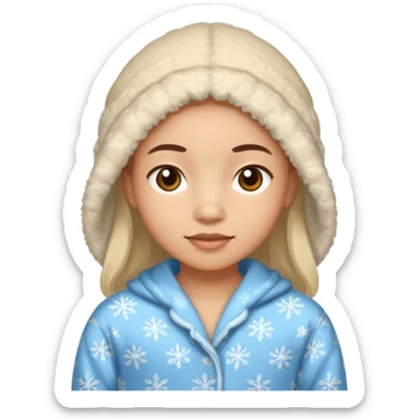 Winter Cozy Pajamas sticker