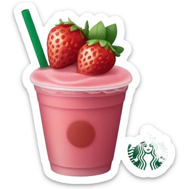 strawberry lemonade açaí starbucks sticker