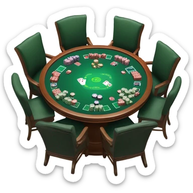 Poker table sticker