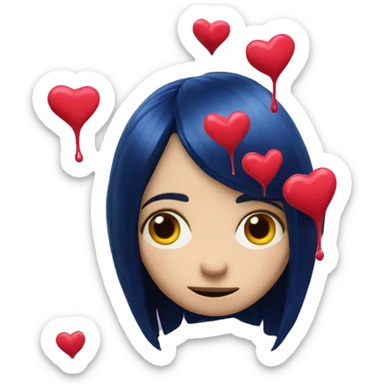 coraline bleeding hearts sticker