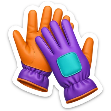 colored gloves sticker