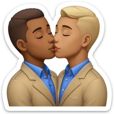 Gay guys kissing sticker