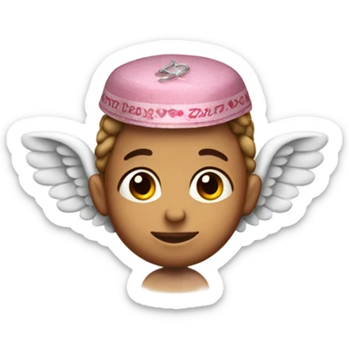 Cupid wearing a yarmulke sticker