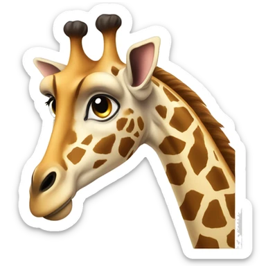 Girafe qui se questionne sticker