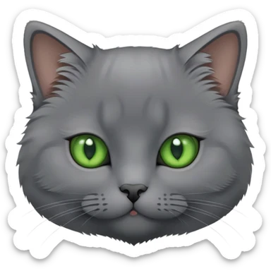 chartreux with green eyes sticker