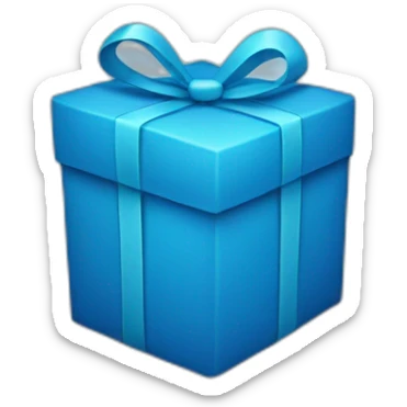 blue present sticker