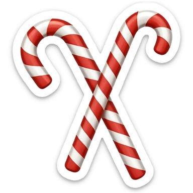 Christmas candy cane sticker