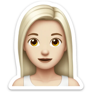 Pale girl with black and red hair sticker